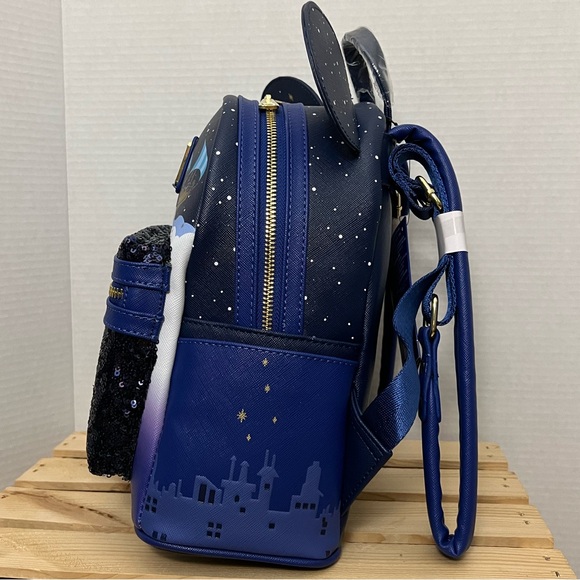 Disney Parks Loungefly Peter Pan Night Sky Mini Backpack - Navy main image 8